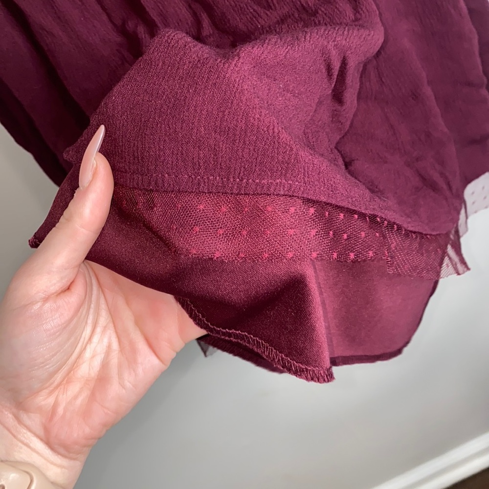 🌵Adorable lace maroon dress! - Picture 7 of 8